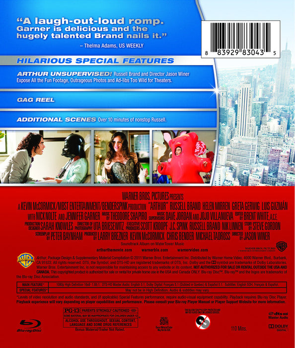 Arthur (MOD) (BluRay Movie) - back cover art