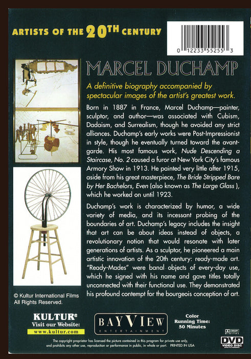 Artists Of The 20th Century: Marcel Duchamp (MOD) (DVD Movie) - back cover art