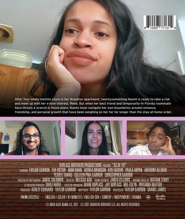 As of Yet (MOD) (BluRay Movie) - back cover art