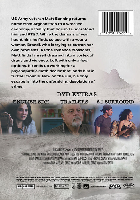 Ashes (MOD) (DVD Movie) - back cover art