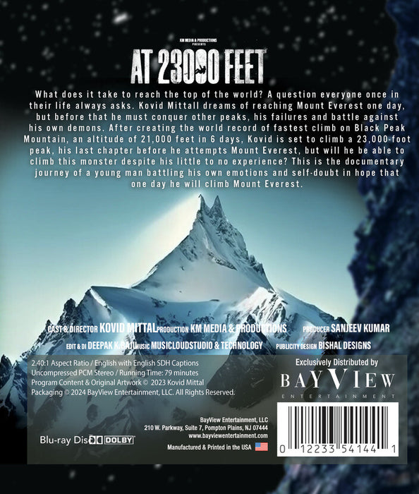 At 23,000 Feet (MOD) (BluRay Movie) - back cover art