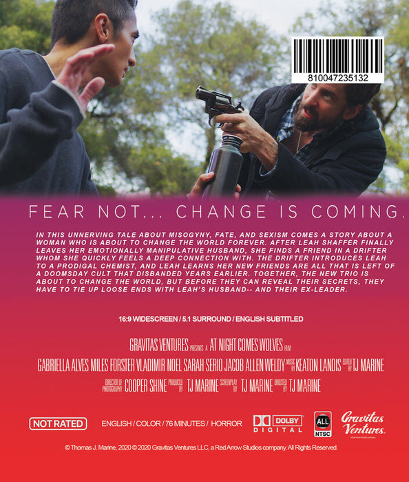 At Night Comes Wolves (MOD) (BluRay Movie) - back cover art