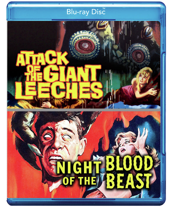 Attack of the Giant Leeches / Night of the Blood Beast (MOD) (BluRay Movie) - movie cover art