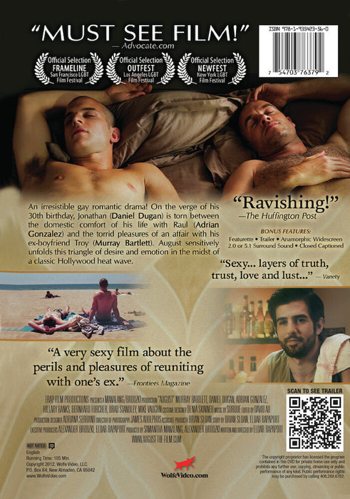 August (MOD) (DVD Movie) - back cover art