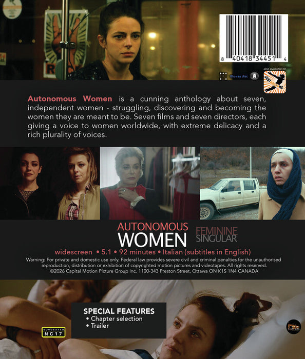 Autonomous Women (MOD) (BluRay Movie) - back cover art