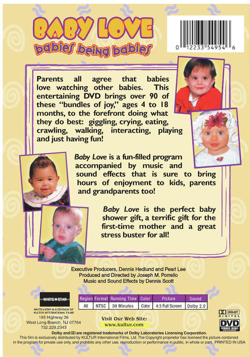 Baby Love: Babies Being Babies (MOD) (DVD Movie) - back cover art