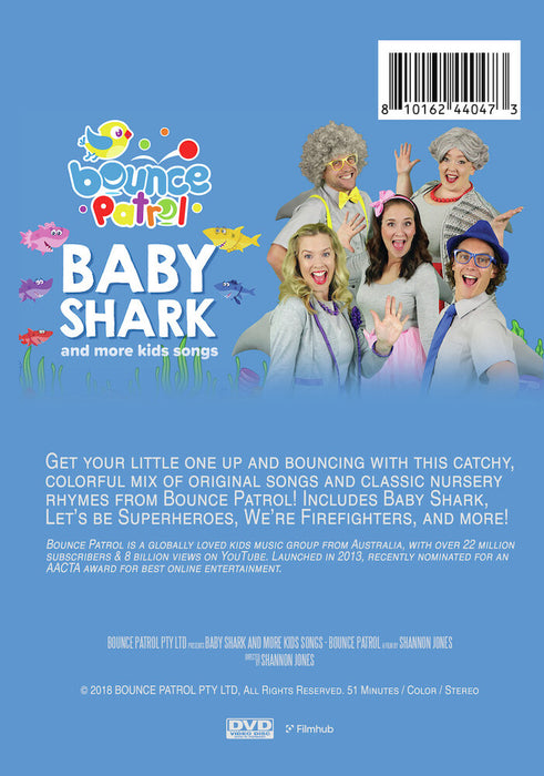 Baby Shark and More Kids Songs: Bounce Patrol (MOD) (DVD Movie) - back cover art