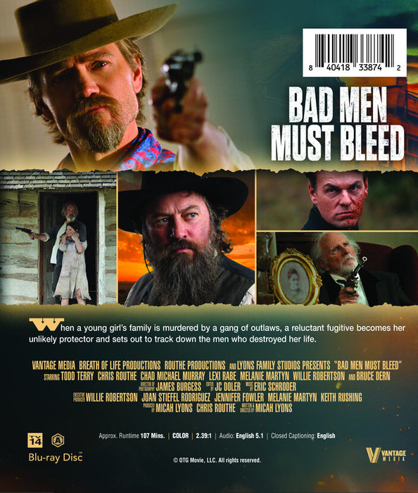 Bad Men Must Bleed (MOD) (BluRay Movie) - back cover art
