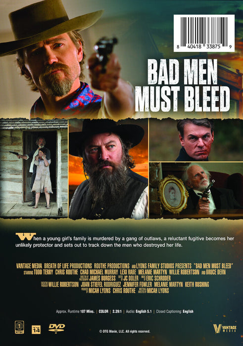 Bad Men Must Bleed (MOD) (DVD Movie) - back cover art