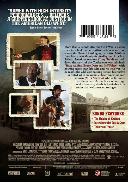 Badland (MOD) (DVD Movie) - back cover art