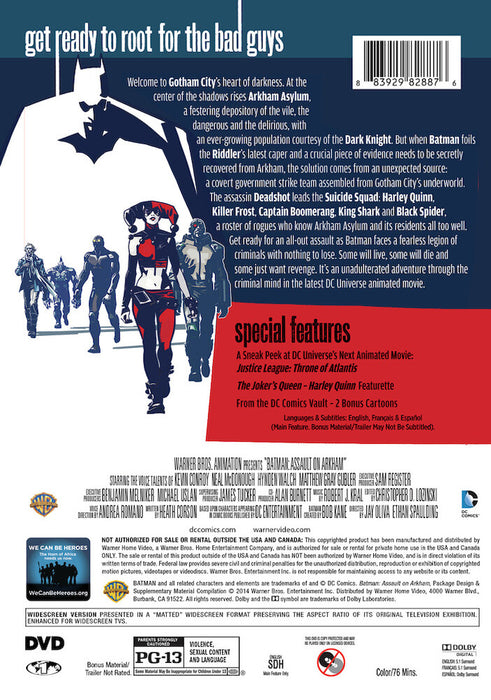 Batman: Assault on Arkham Special Edition (MOD) (DVD Movie) - back cover art