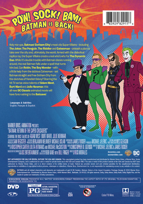 Batman: Return of the Caped Crusaders (MOD) (DVD Movie) - back cover art