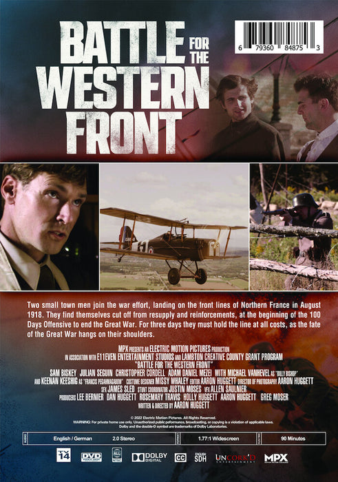Battle for the Western Front (MOD) (DVD Movie) - back cover art