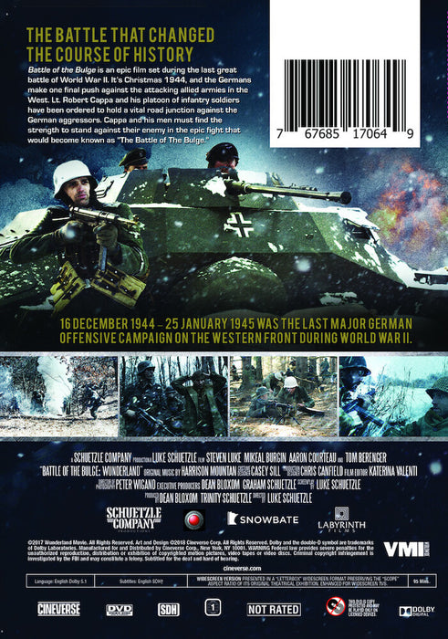 Battle of the Bulge: Wunderland (MOD) (DVD Movie) - back cover art