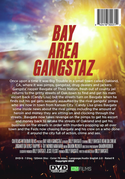 Bay Area Gangstaz (MOD) (DVD Movie) - back cover art