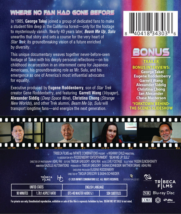 Beam Me Up, Sulu (MOD) (BluRay Movie) - back cover art