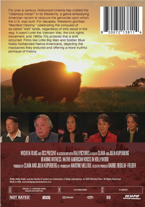Bearing Witness: Native American Voices In Hollywood (MOD) (DVD Movie) - back cover art
