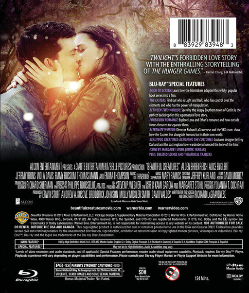Beautiful Creatures (MOD) (BluRay Movie) - back cover art
