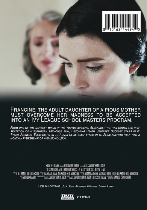 Becoming Death (MOD) (DVD Movie) - back cover art