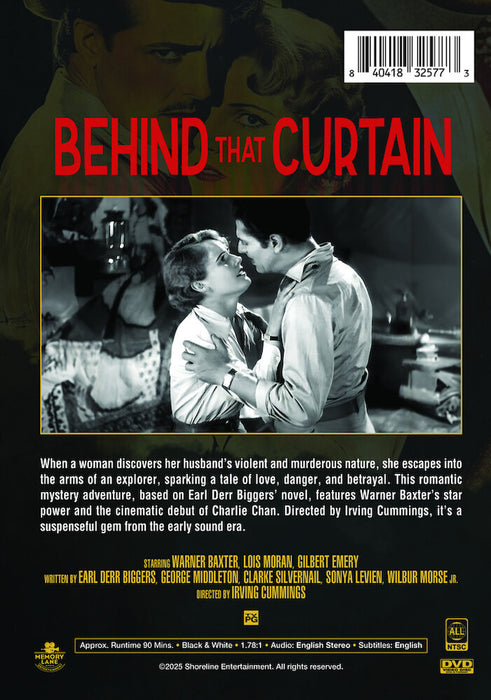 Behind That Curtain (MOD) (DVD Movie) - back cover art