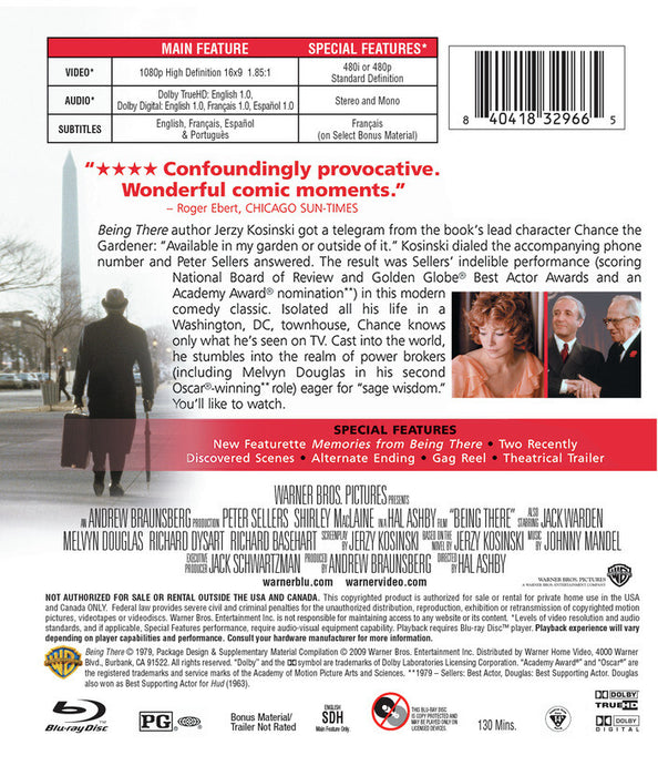 Being There: Deluxe Edition (MOD) (DVD Movie) - back cover art