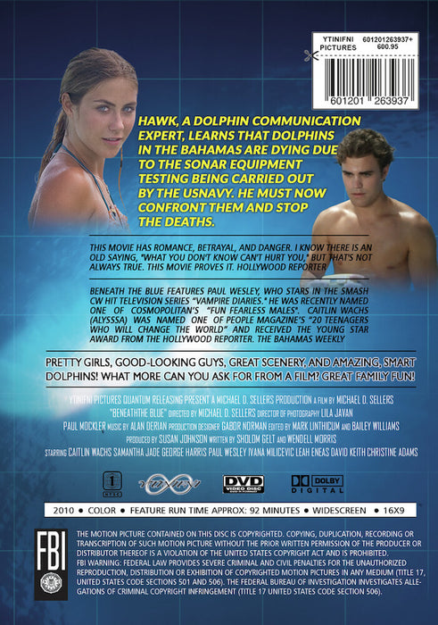 Beneath The Blue (MOD) (BluRay Movie) - back cover art