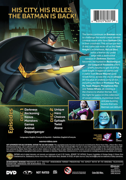 Beware the Batman: Dark Justice (MOD) (DVD Movie) - back cover art