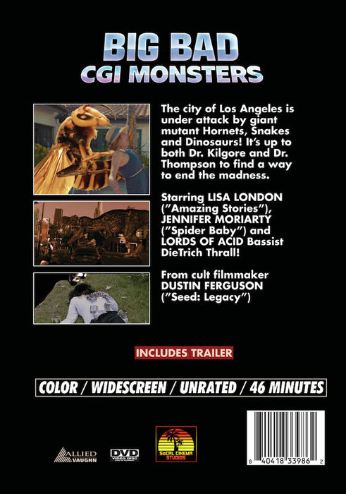 Big Bad CGI Monsters (MOD) (DVD Movie) - back cover art