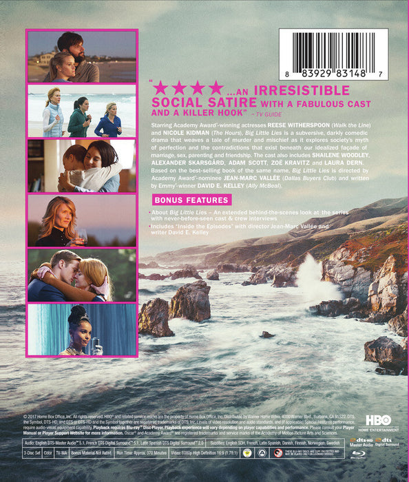 Big Little Lies: Season 1 (MOD) (BluRay Movie) - back cover art