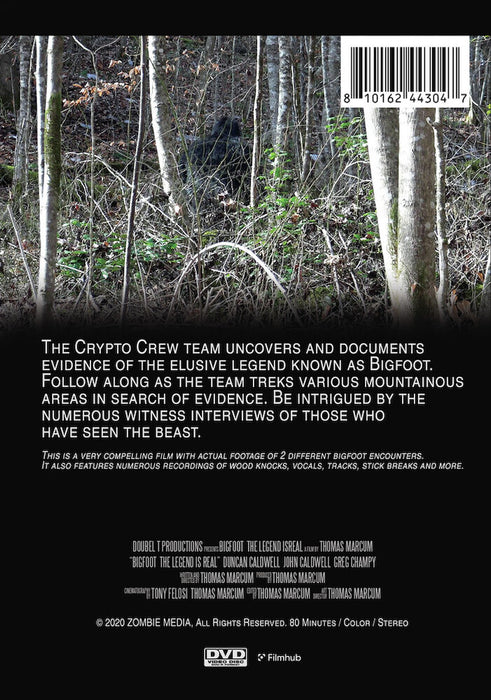 Bigfoot: The Legend Is Real (MOD) (DVD Movie) - back cover art