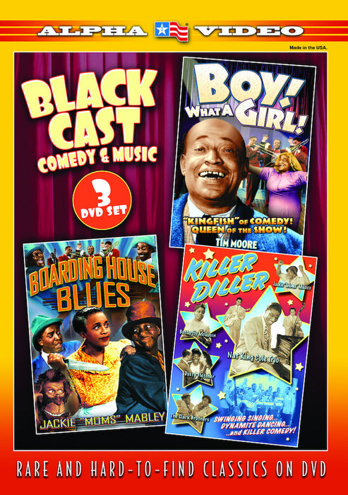 Black Cast Comedy & Music (Boy! What A Girl! / Boarding House Blues / Killer Diller) (3 (MOD) (BluRay Movie) - movie cover art