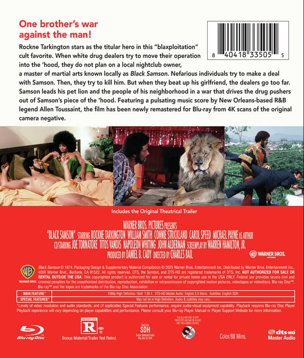 Black Samson (MOD) (BluRay Movie) - back cover art