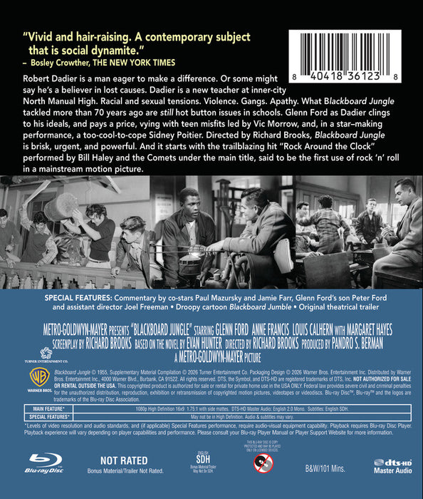 Blackboard Jungle (MOD) (BluRay Movie) - back cover art