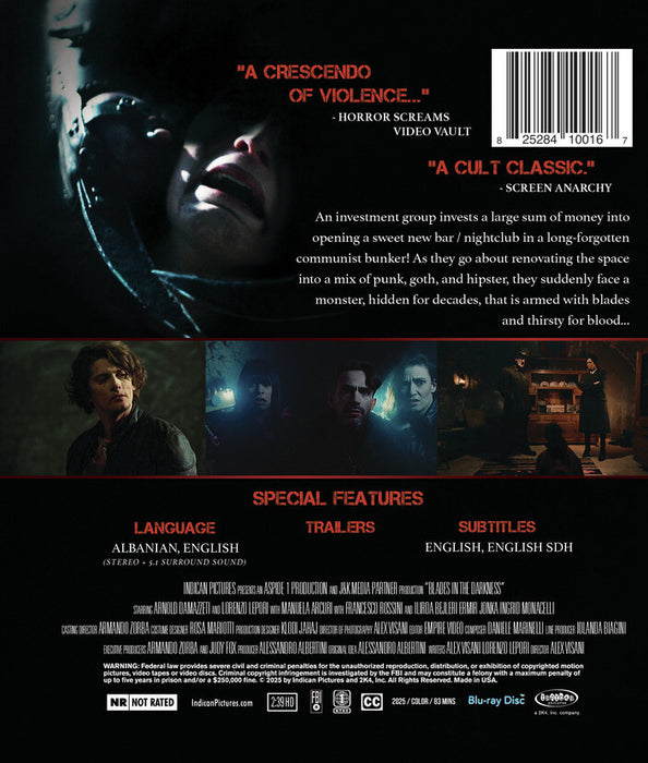 Blades in the Darkness (MOD) (BluRay Movie) - back cover art
