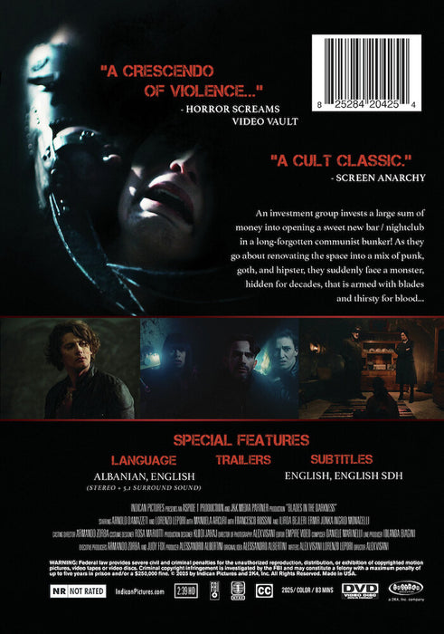 Blades in the Darkness (MOD) (DVD Movie) - back cover art