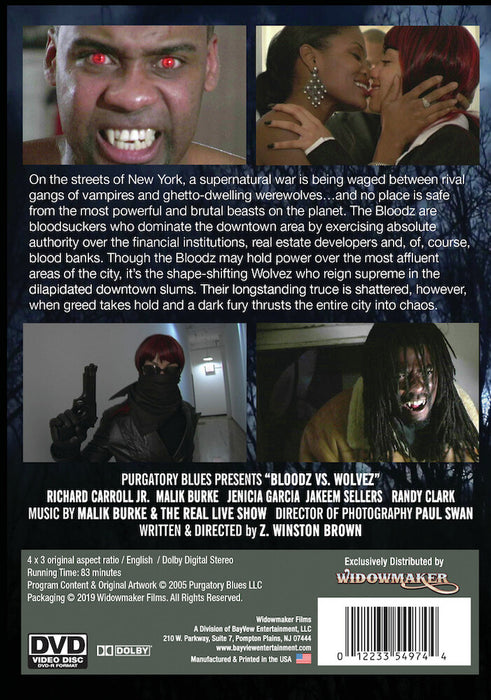 Bloodz Vs Wolvez (MOD) (DVD Movie) - back cover art
