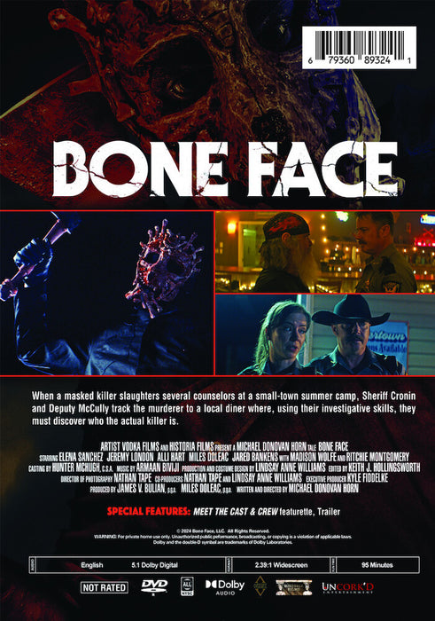 Bone Face (MOD) (DVD Movie) - back cover art
