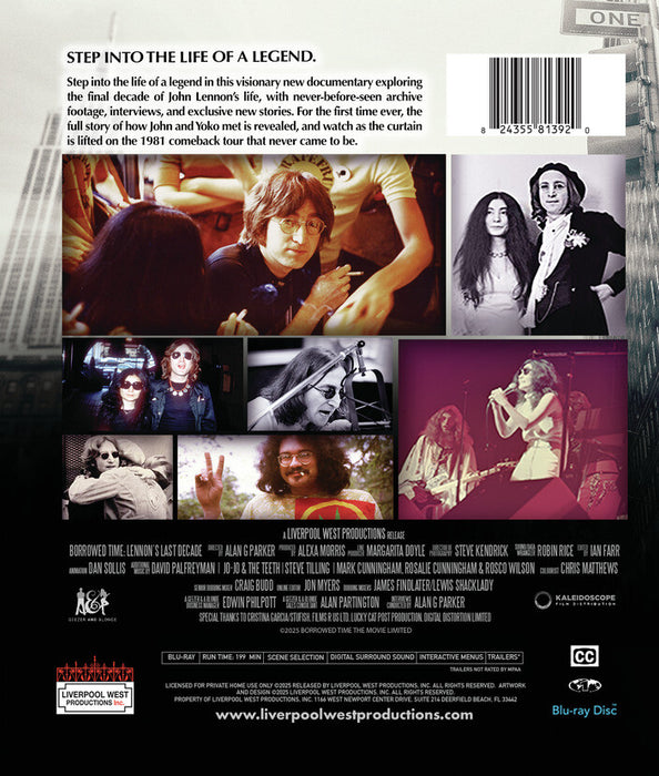 Borrowed Time: Lennon's Last Decade (MOD) (BluRay Movie) - back cover art