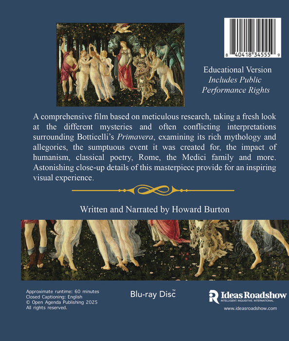 Botticelli's Primavera (Educational Version - Includes Public Performance Rights) (MOD) (BluRay Movie) - back cover art