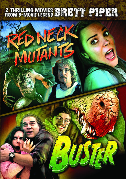 Brett Piper Double Feature: Redneck Mutants (2023) and Buster (2024) (MOD) (DVD MOVIE)