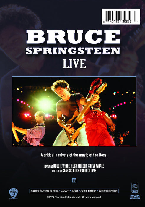 Bruce Springsteen: Live (MOD) (DVD Movie) - back cover art