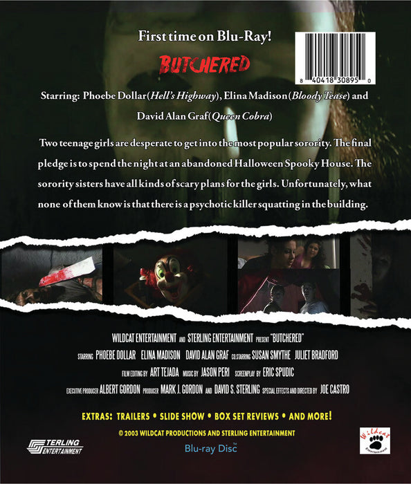 Butchered (MOD) (BluRay Movie) - back cover art