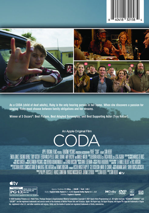 CODA (MOD) (DVD Movie) - back cover art