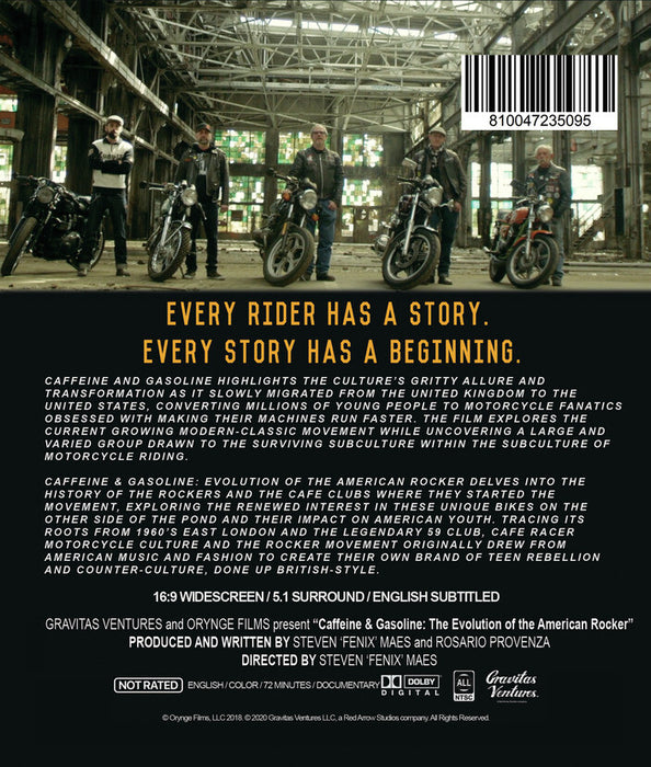 Caffeine & Gasoline: The Evolution of the American Rocker (MOD) (BluRay Movie) - back cover art