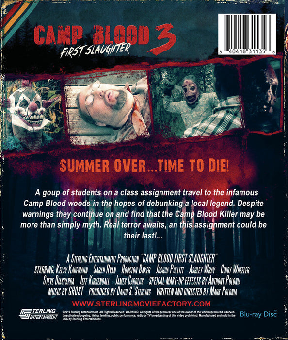 Camp Blood 3: First Slaughter (MOD) (BluRay Movie) - back cover art
