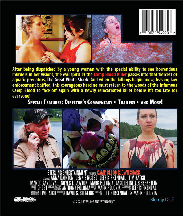 Camp Blood: Clown Shark (MOD) (BluRay Movie) - back cover art