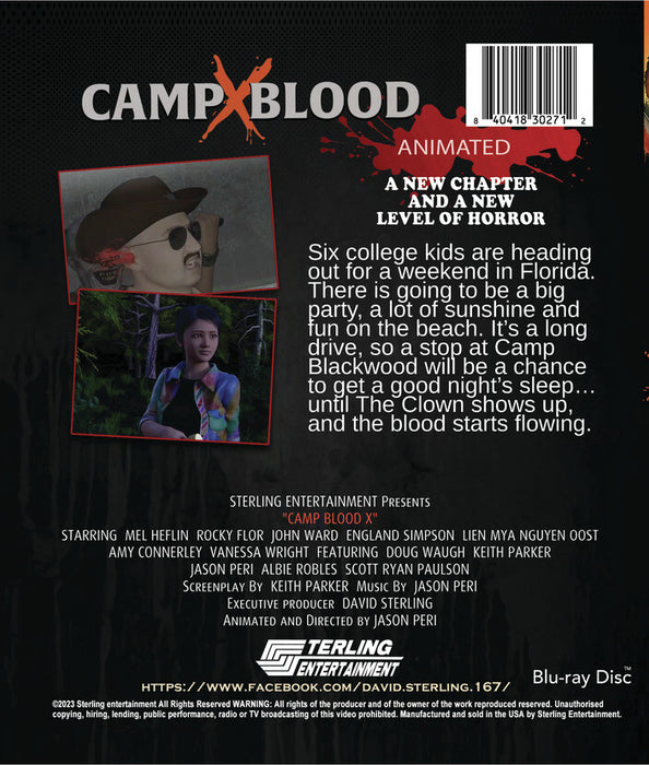Camp Blood X (MOD) (BluRay Movie) - back cover art