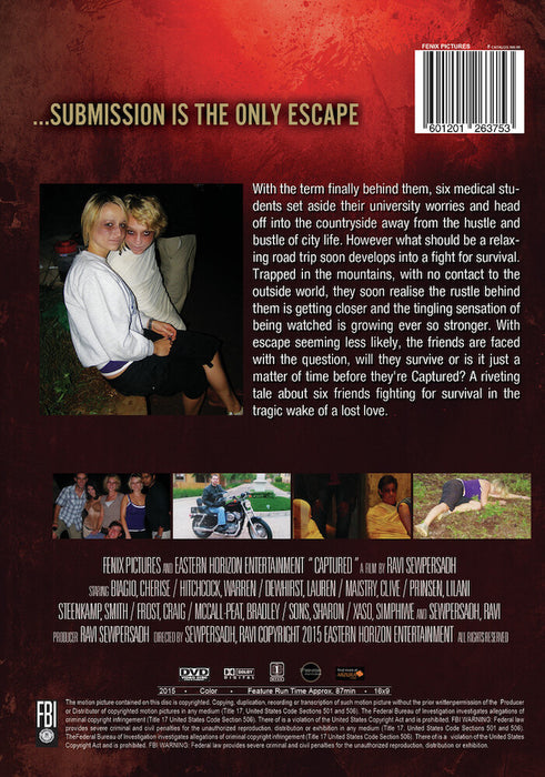 Captured (MOD) (DVD Movie) - back cover art