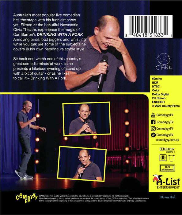 Carl Barron: Drinking With A Fork (MOD) (BluRay Movie) - back cover art