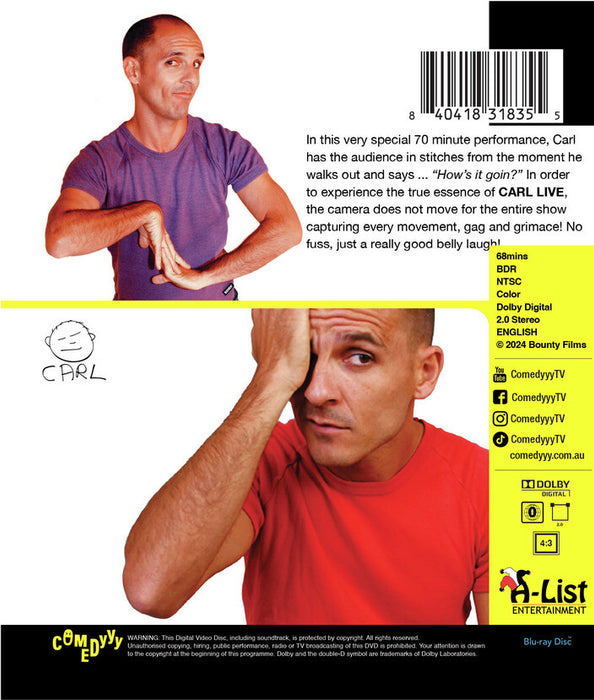 Carl Barron: Live (MOD) (BluRay Movie) - back cover art
